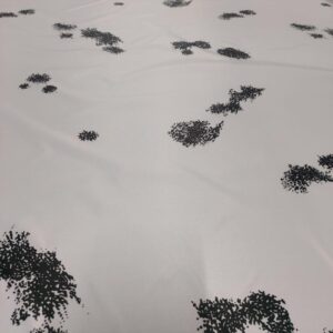 Плащова Водо Відштовхуюча Біла З Принтом Ляпки. Плащівка Біла З Принтом Ляпки