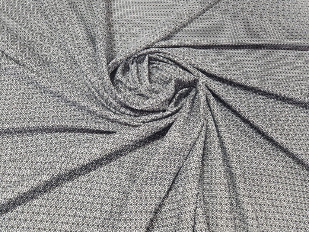 Трикотаж Сірий Принт Абстракція