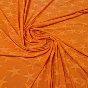 Трикотаж Помаранчевий Принт Зірочки