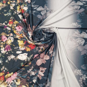 Трикотаж Принт Квіти Купон