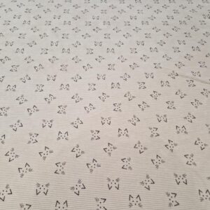 Вельвет Принт Котики Бежева