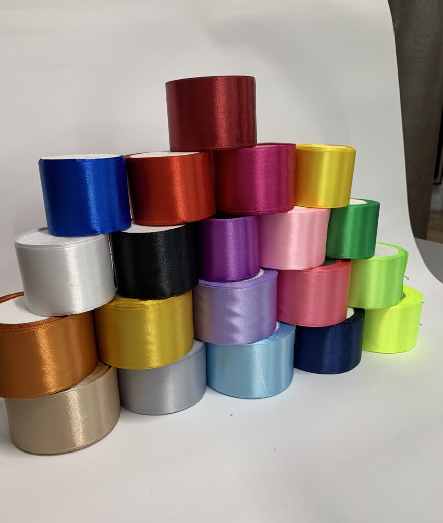 Стрічка атласна 5 см біла