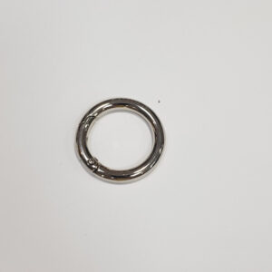 Кільце-карабін металеве для сумок, нікель 35 мм — метал, нікель