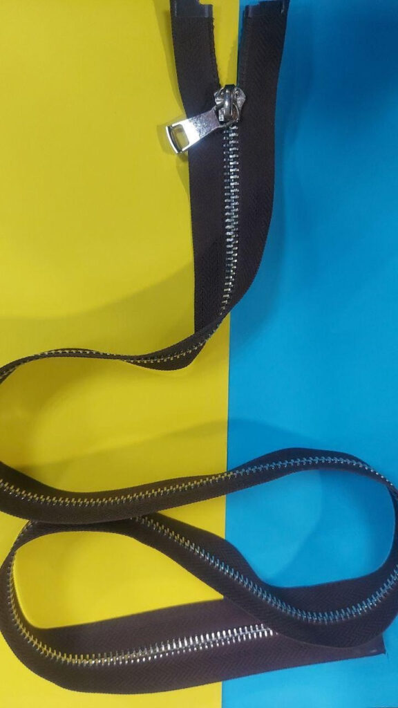 Блискавка металева №5 на 1 бігунок 80 см коричнева