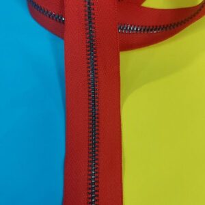 Блискавка металева №5 на 2 бігунки 100 см червона