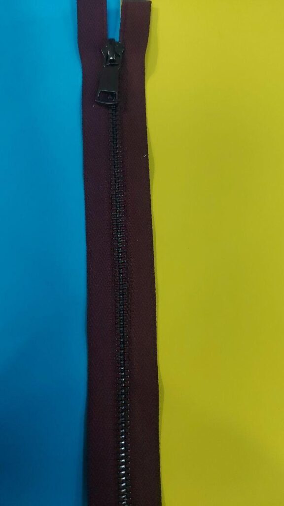 Блискавка металева №5 на 1 бігунок 80 см баклажанний