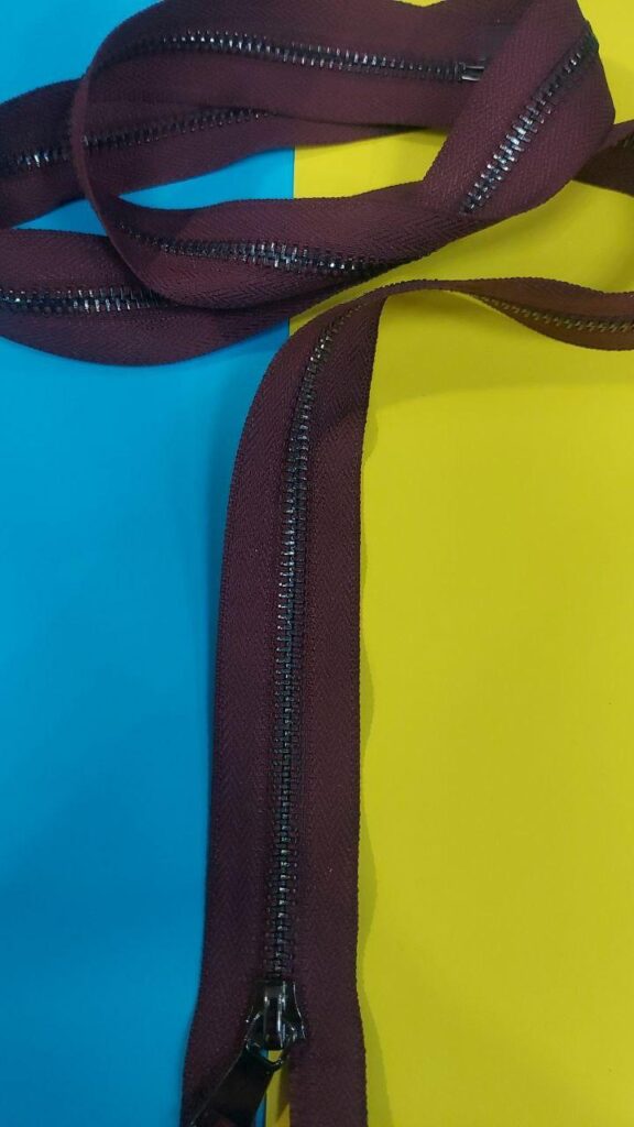 Блискавка металева №5 на 1 бігунок 80 см баклажанний