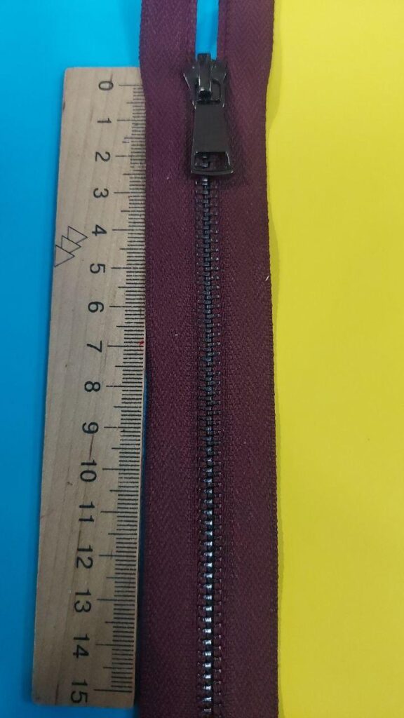 Блискавка металева №5 на 1 бігунок 80 см баклажанний