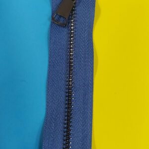 Блискавка металева №5 на 1 бігунок 80 см блакитна