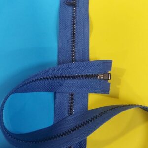 Блискавка металева №5 на 2 бігунки 100 см блакитна