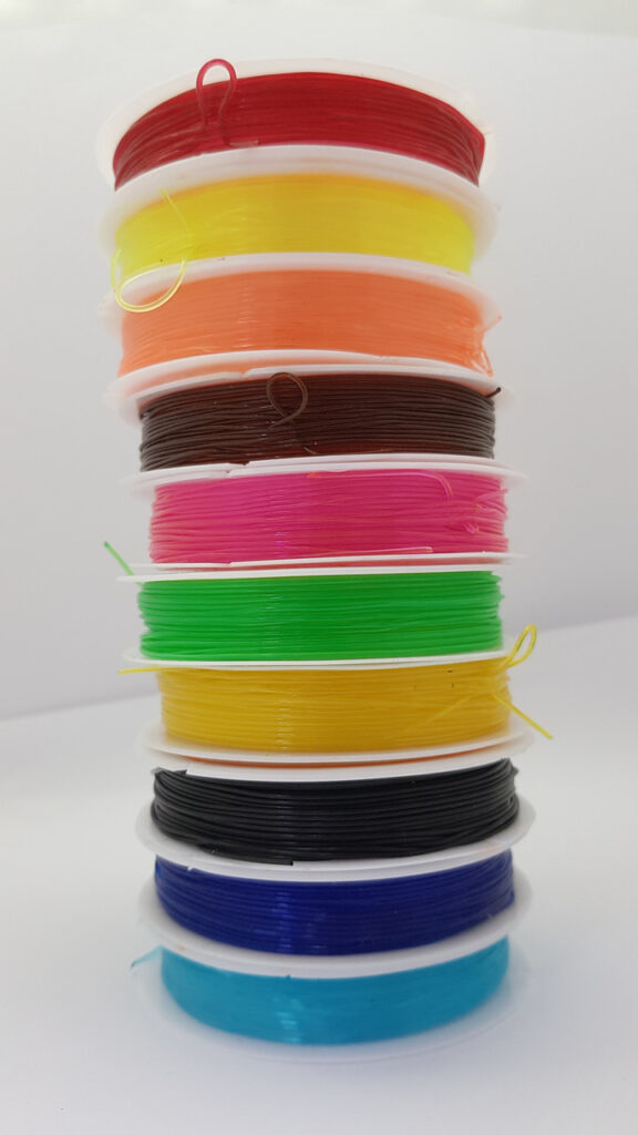 Еластичний шнур для виготовлення ювелірних виробів dalab crystal tec 0.8 мм жовтий — жовтий