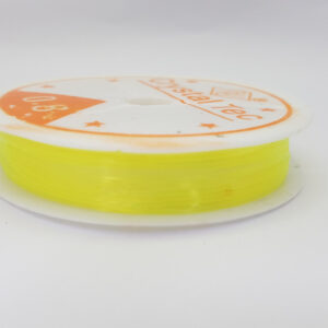 Еластичний шнур для виготовлення ювелірних виробів dalab crystal tec 0.8 мм жовтий — жовтий