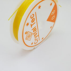 Еластичний шнур для виготовлення ювелірних виробів dalab crystal tec 0.8 мм жовтий — жовтий