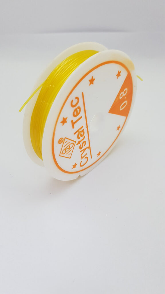 Еластичний шнур для виготовлення ювелірних виробів dalab crystal tec 0.8 мм жовтий — жовтий