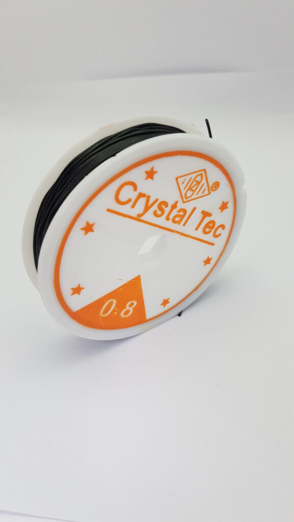 Еластичний шнур для виготовлення ювелірних виробів dalab crystal tec 0.8 мм чорний