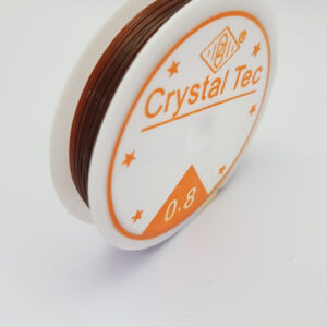 Еластичний шнур для виготовлення ювелірних виробів dalab crystal tec 0.8 мм коричневий