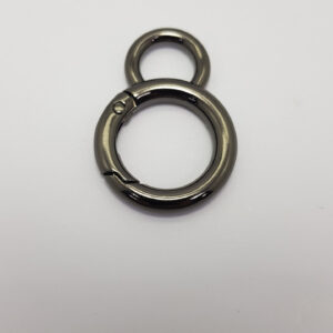 Кільце-карбін металеве для сумок, темний нікель 40 мм