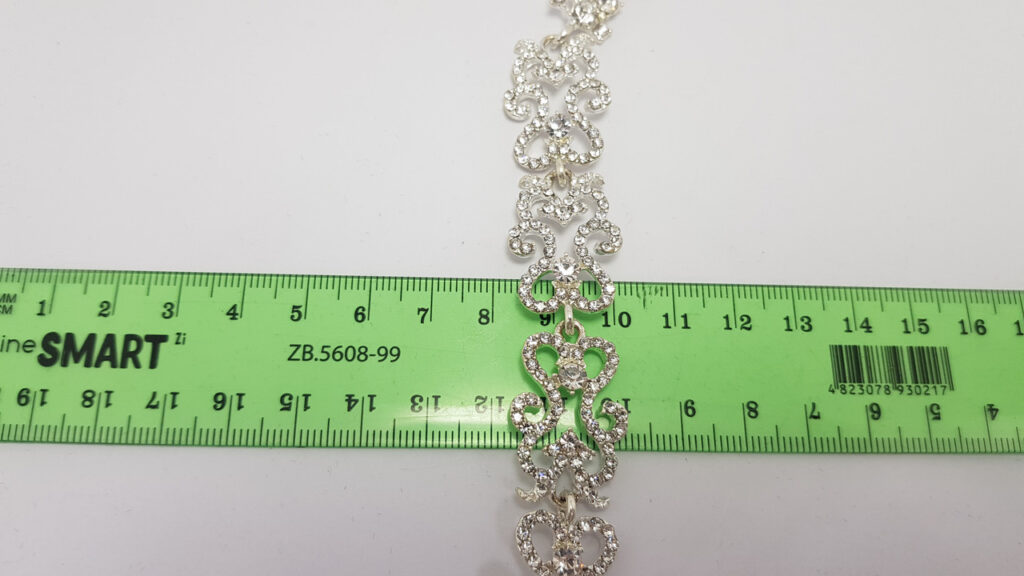 Браслет жіночий ажурний срібний з каменями ширина 17 мм