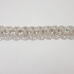 Браслет жіночий ажурний срібний з каменями ширина 23 мм