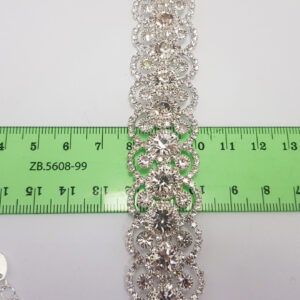 Браслет жіночий ажурний срібний з каменями ширина 23 мм