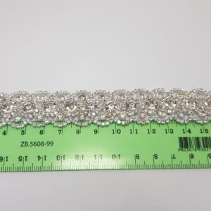 Браслет жіночий ажурний срібний з каменями ширина 23 мм