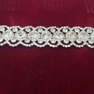 Браслет жіночий ажурний срібний з каменями ширина 23 мм