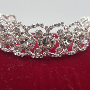 Браслет жіночий ажурний срібний з каменями ширина 23 мм