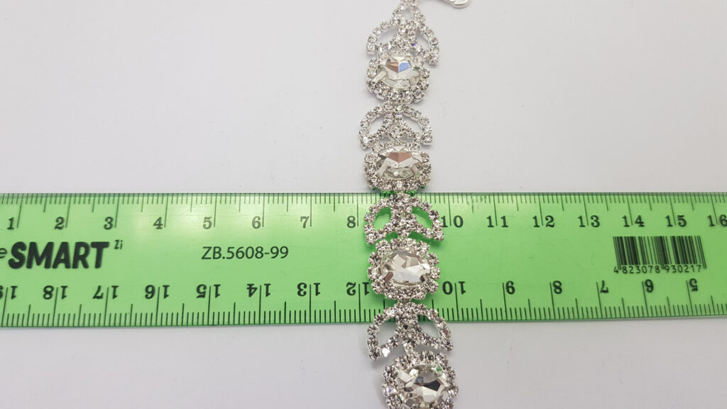 Браслет жіночий ажурний срібний з каменями ширина 20 мм