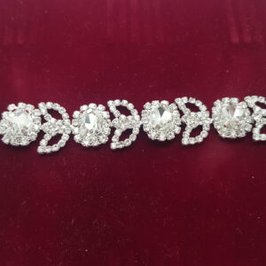 Браслет жіночий ажурний срібний з каменями ширина 20 мм