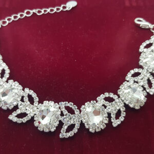 Браслет жіночий ажурний срібний з каменями ширина 20 мм