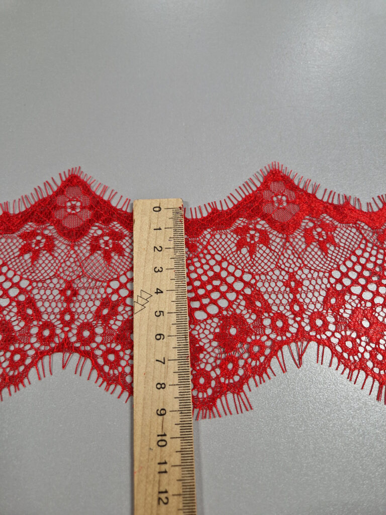 Мереживо французьке червоне, ширина 11 см