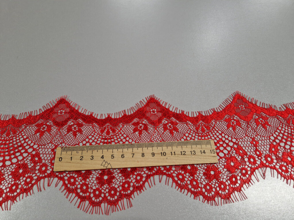Мереживо французьке червоне, ширина 11 см