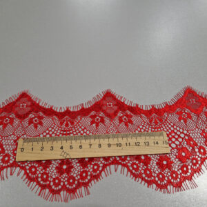 Мереживо французьке червоне, ширина 11 см