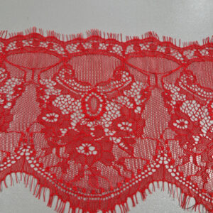 Мереживо французьке червоне, ширина 15 см, довжина 170 см