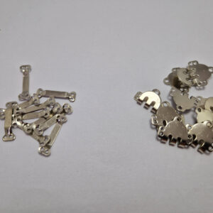 Брючні гачки пришивні, нікель 2 см — метал, никель