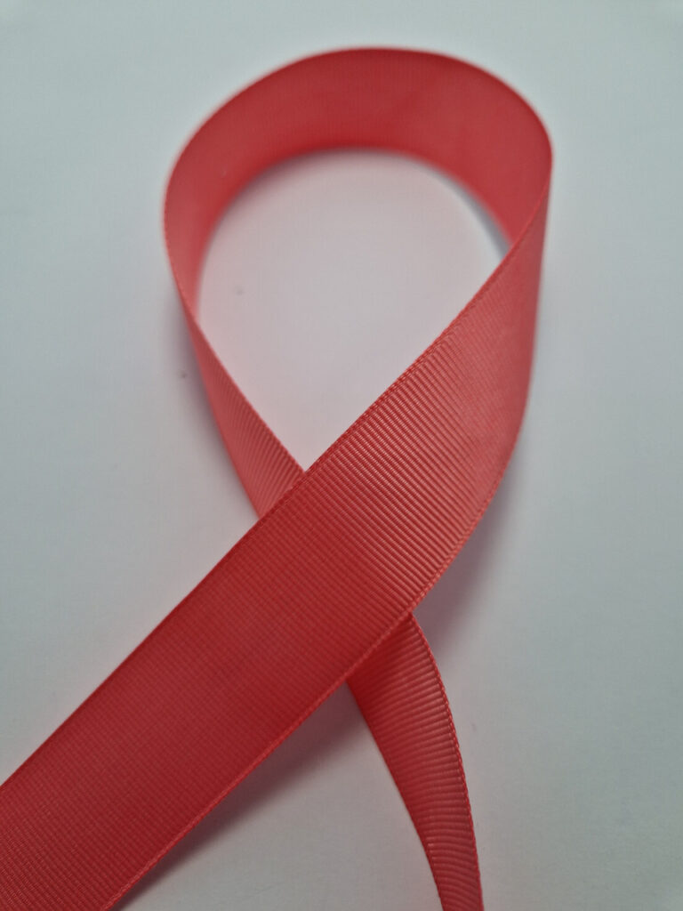 Стрічка репсова 2,5 см коралова