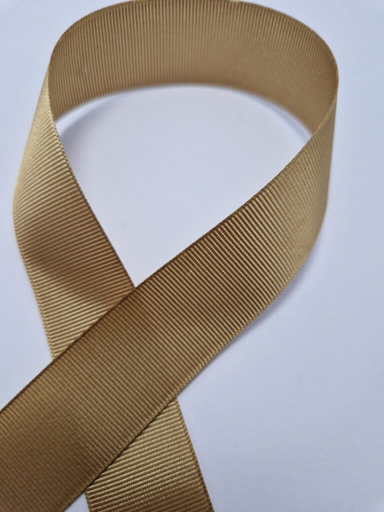 Стрічка репсова 2,5 см горіхова