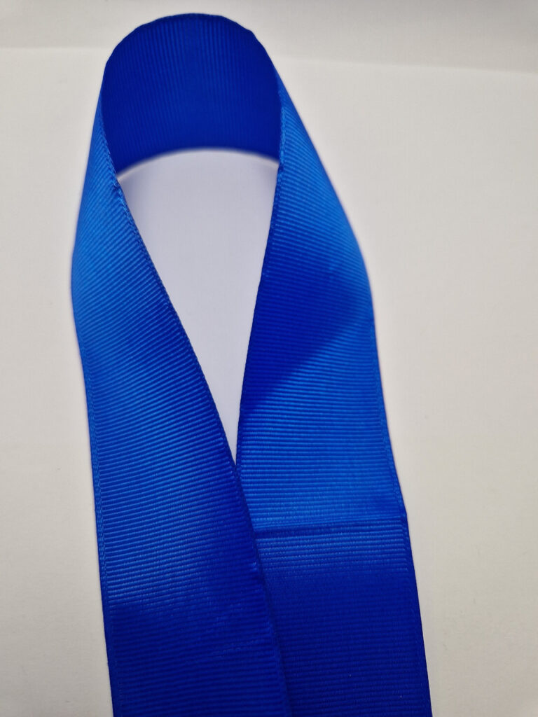 Стрічка репсова 4 см синя