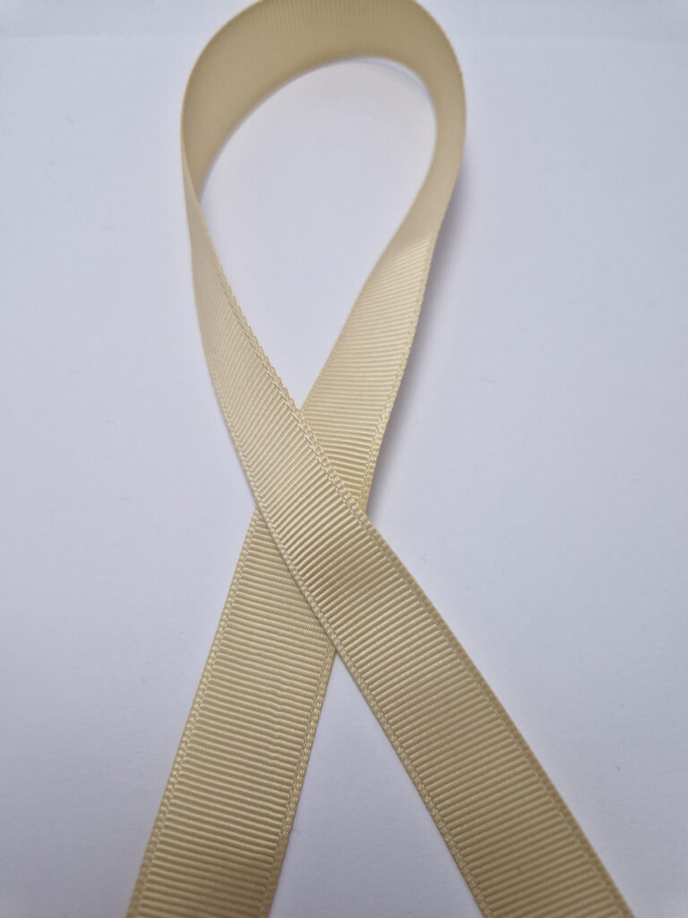 Стрічка репсова 2 см бежева