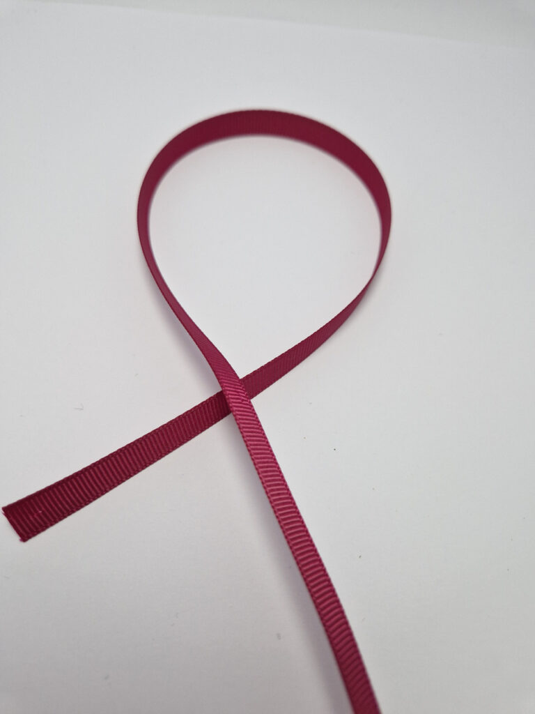 Стрічка репсова 1 см бордо