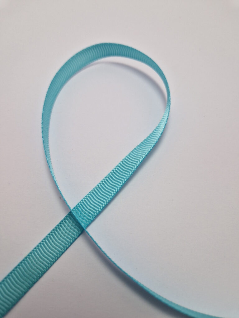 Стрічка репсова 1 см лазурна