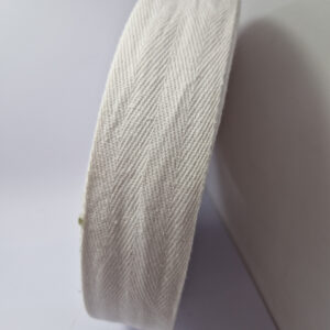 Кіперна стрічка біла 4 см — бавовна, білий, 40 мм