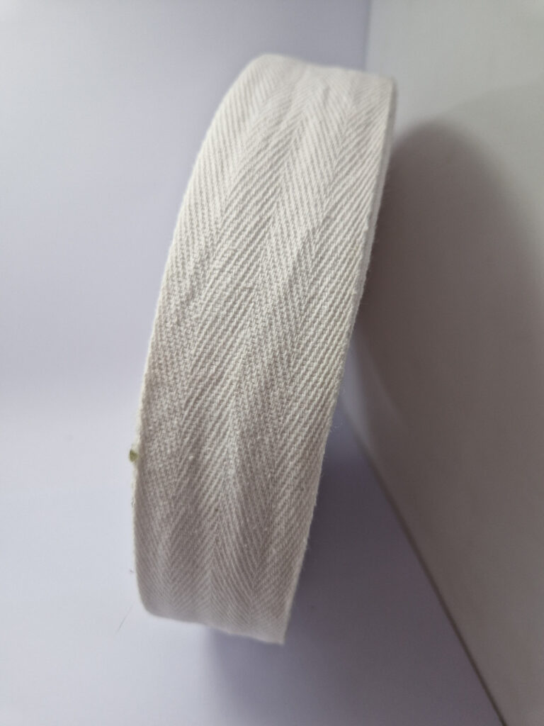 Кіперна стрічка біла 4 см — бавовна, білий, 40 мм