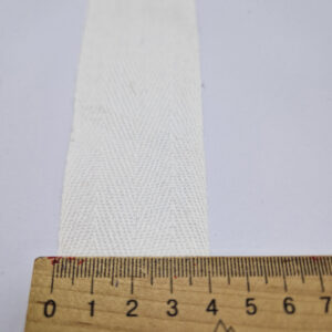 Кіперна стрічка біла 4 см — бавовна, білий, 40 мм