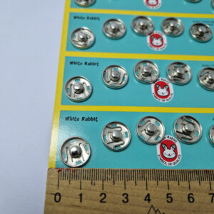 Кнопка пришивна металева white rabbit, колір срібло, 1.5 см