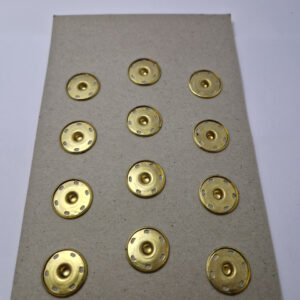 Кнопка пришивна металева white rabbit, колір золото, 2 см