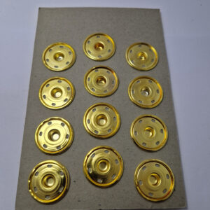 Кнопка пришивна металева white rabbit, колір золото, 3 см