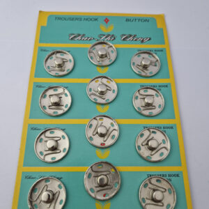 Кнопка пришивна металева white rabbit, колір нікель, 2.5 см