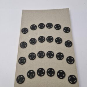 Кнопка пришивна пластикова white rabbit, колір чорна, 1.2 см