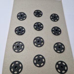 Кнопка пришивна пластикова white rabbit, колір чорний, 2 см